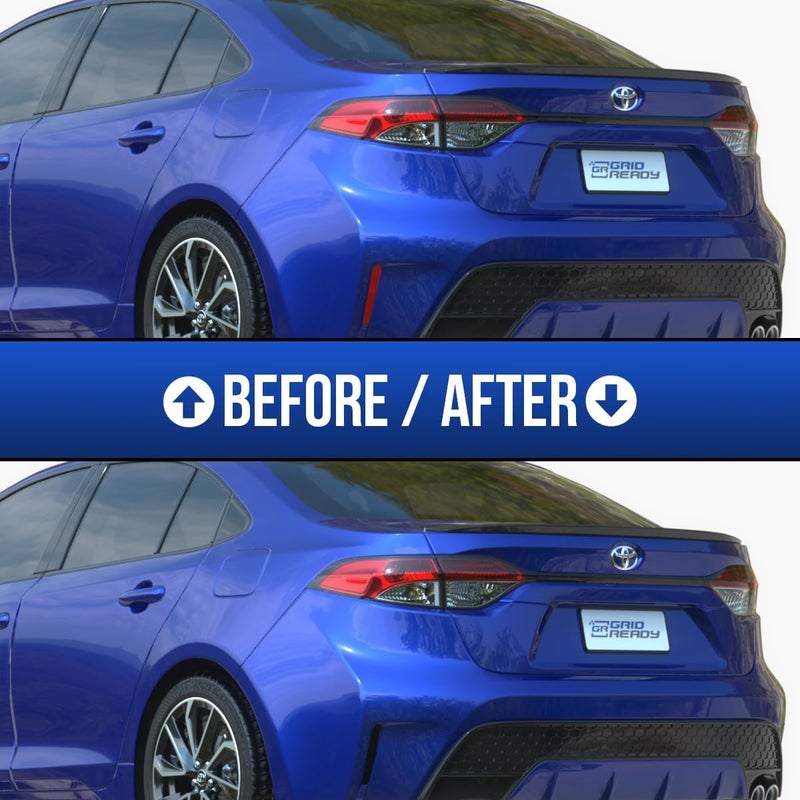 GRIDREADY Black Reflector Tint Overlays Compatible with 2019-2025 Toyota Corolla Sedan - Image 3